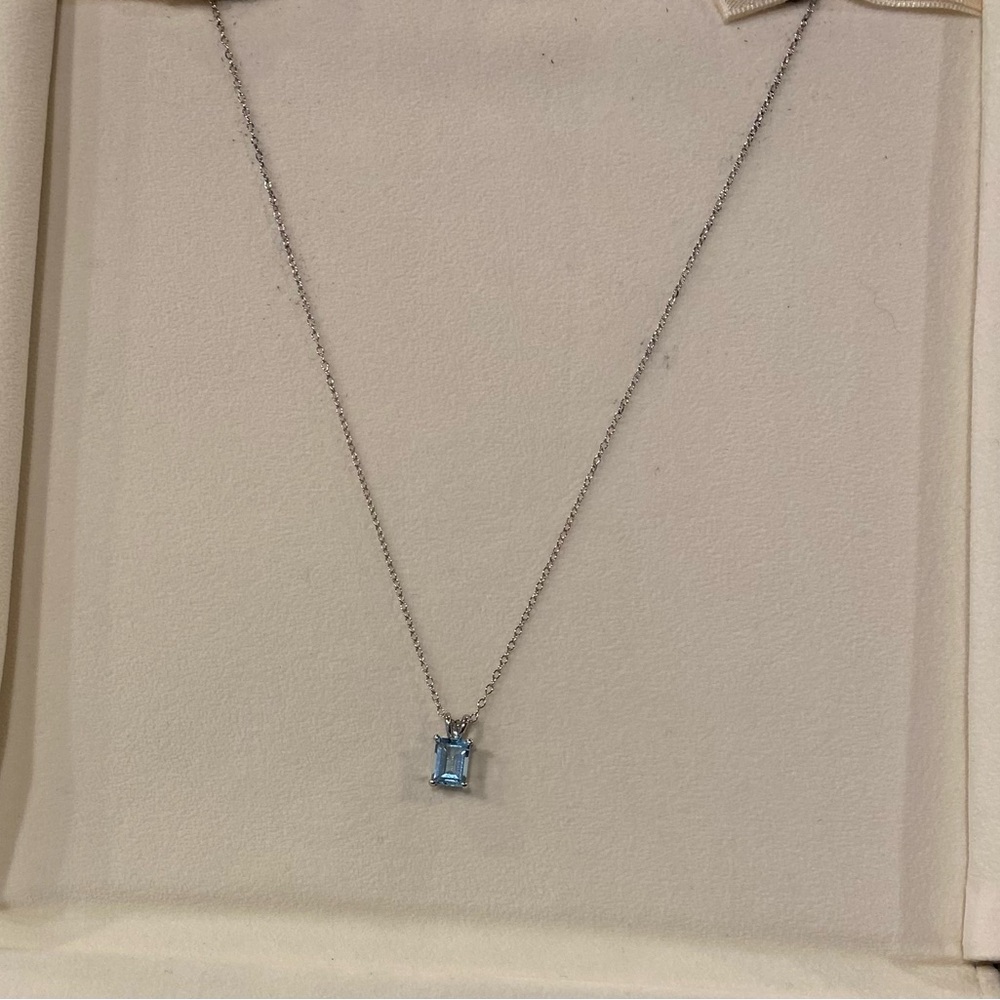 Blue Topaz Pendant on 16” Chain